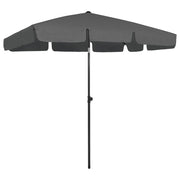 Ombrellone da spiaggia 200 x 125 cm poliestere anti UV antracite 02_0008373