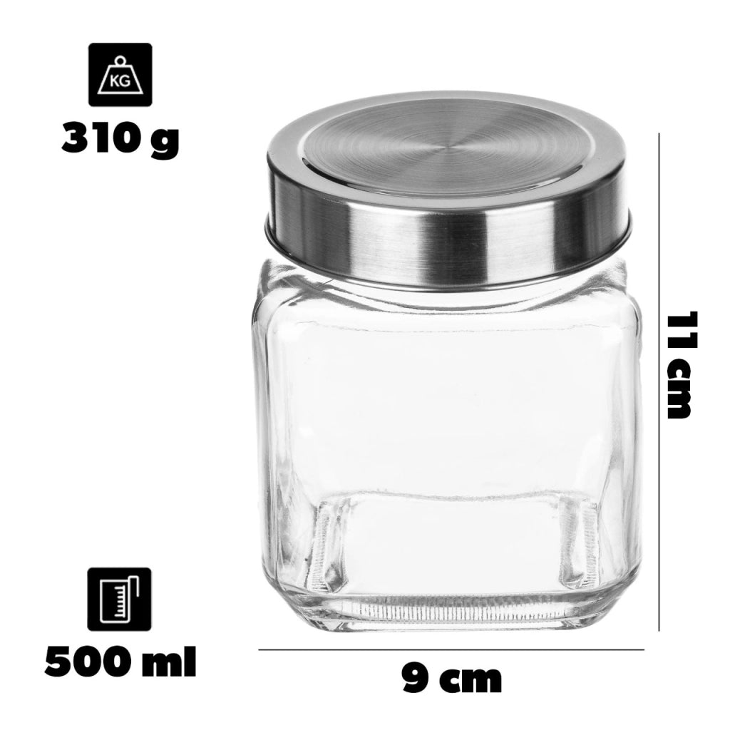 Contenitore per alimenti in vetro KADAX con coperchio, 500 ml, per prodotti sfusi.