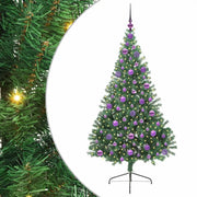 Albero di Natale | Decorazioni natalizie artificiale con luci integrate Verde 180 cm