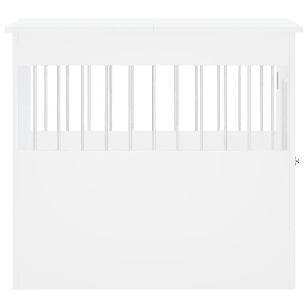 Gabbia Cani Arredamento Bianca 64,5x80x71cm Legno Multistrato 838330