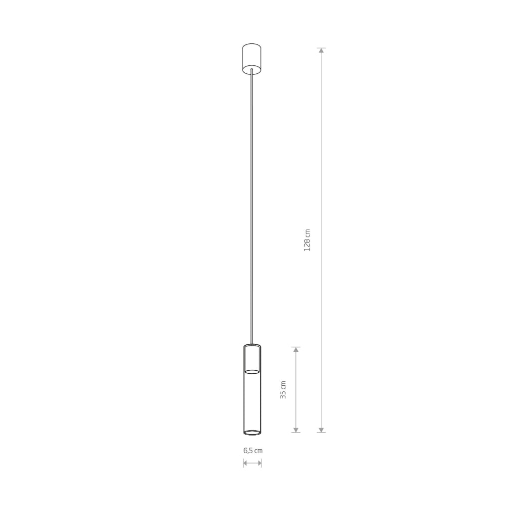 Lampada a sospensione Nowodvorski Cylinder 7864 nera GU10