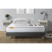 Pacchetto letto completo - Materasso 160x200cm + Box spring con doghe (kit) + 2 cuscini + Piumino - Memo