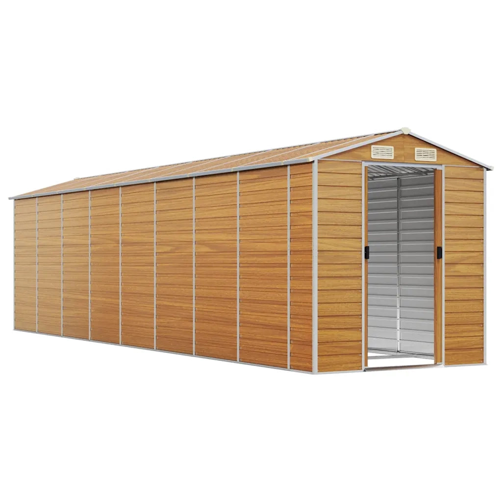 Capanno Giardino Marrone Chiaro 191x725x198cm Acciaio Zincato 3188282