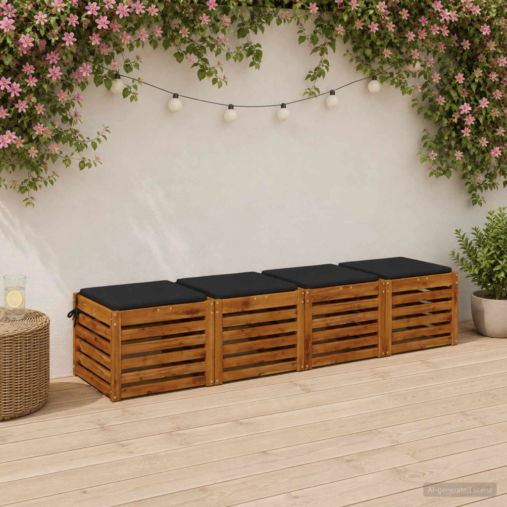 Cuscini per Sedia in 4 Pezzi SOEST 4 pz 100% Poliestere 944504
