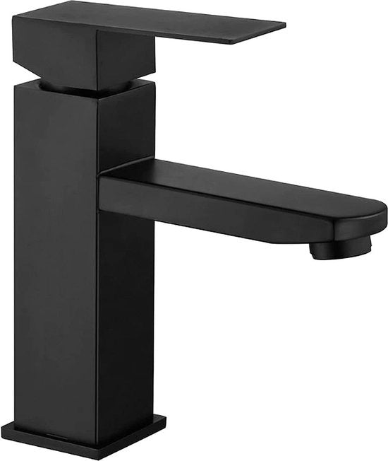 Fontana per acqua calda e fredda - maniglia singola in acciaio inox - inclusa con tubi - rubinetto da bagno