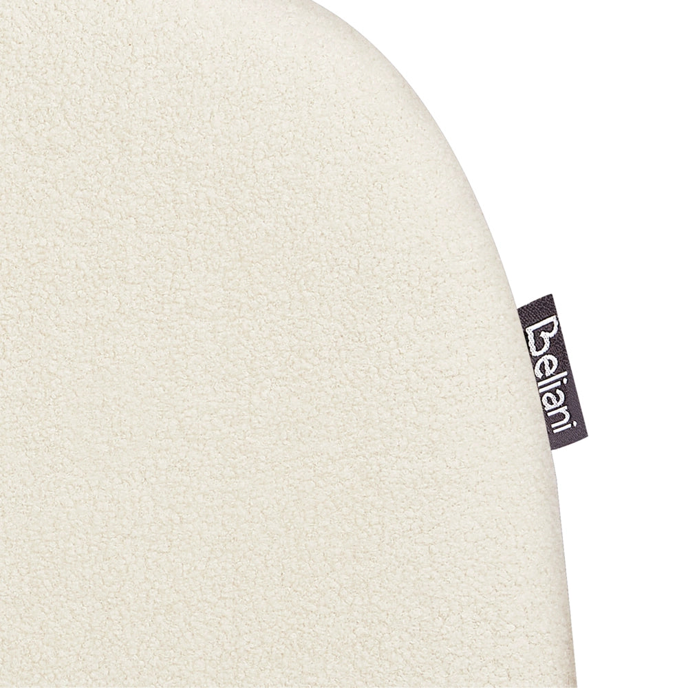 Struttura letto a doghe Beige Chiaro Poliestere Boucle Tessuto imbottito 180 x 200 cm Design classico tradizionale