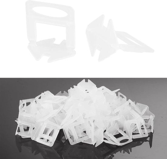 Sistema di livellamento per piastrelle 3 mm - 500 pezzi - aiuto per piastrelle - larghezza di giunzione 36 mm - altezza delle piastrelle 38 mm.