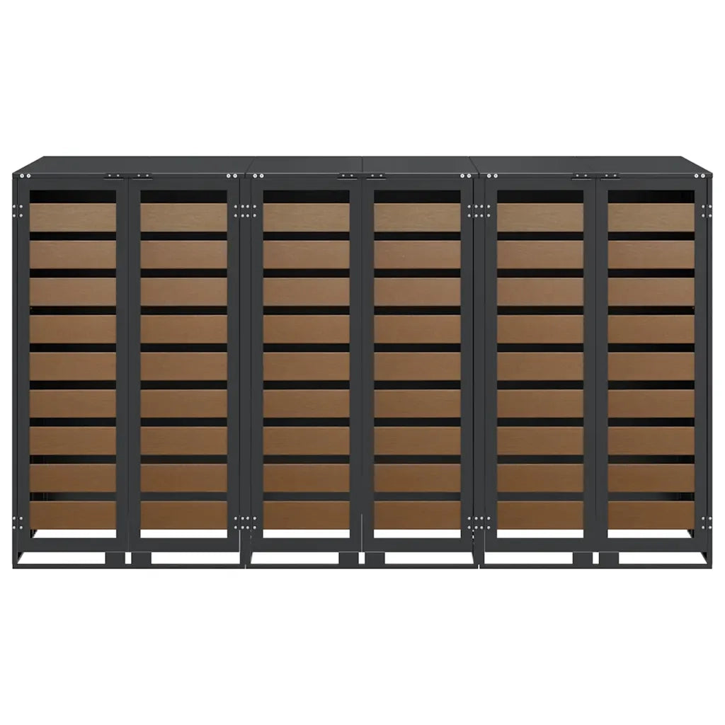 Contenitore per Rifiuti per 3 Bidoni 340 x 77.5 x 115.5 cm