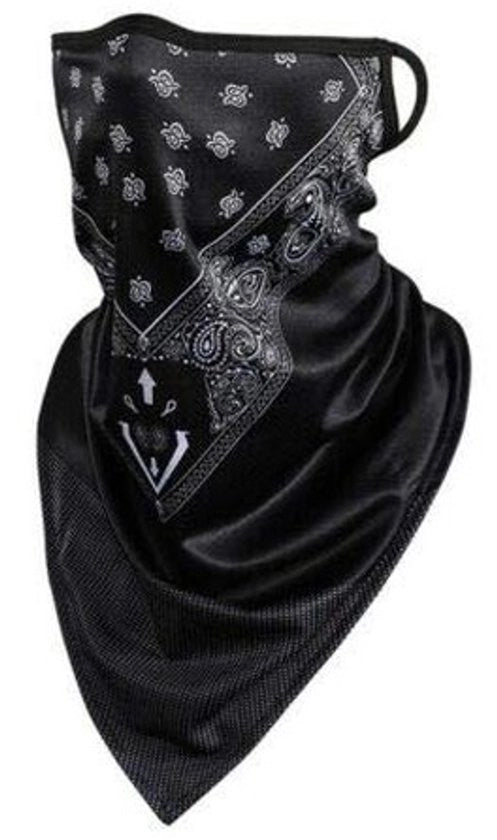 Maschera per il viso con bandana - Copertura per il viso riutilizzabile e lavabile con orecchie