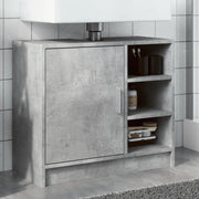 Mobile Lavabo-Armadietto da bagno Grigio Cemento 63x29x55 cm in Legno Multistrato 500104