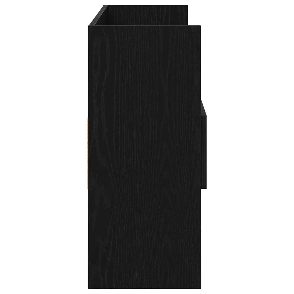Credenza | Madia | Buffet da pranzo | Armadio da pranzo Rovere Nero 105 x 30 x 70 cm Legno multistrato