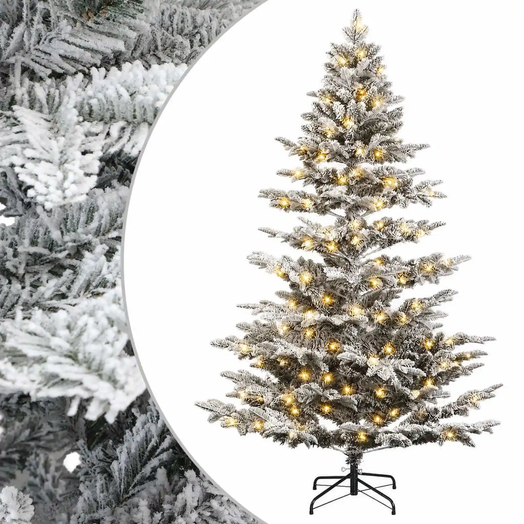 Albero di Natale Artificiale con Rami Pieghevoli 120 cm 150 LED 3465477