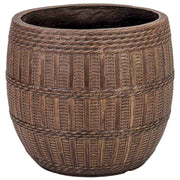 Vaso fibra di vetro marrone rossastro 27x27x23,5 cm