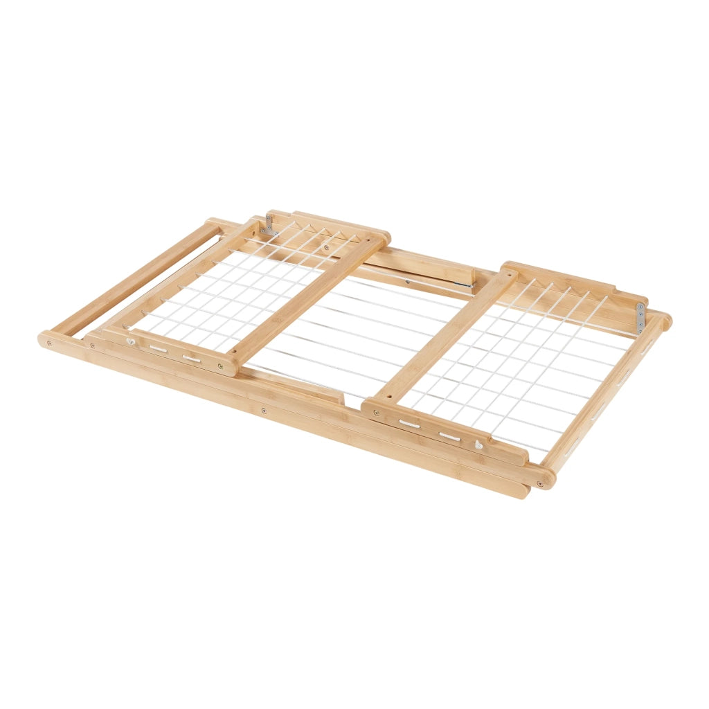 Stendibiancheria in bambù 154 x 59 x 82 cm bianco naturale 03_0011337