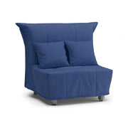 Poltroncina Andreou, Poltrona Sfoderabile Made in Italy, 85x90x85h cm blu