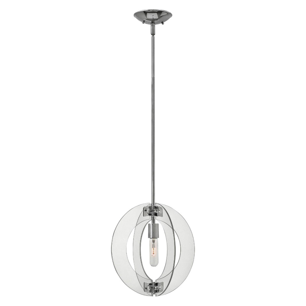Lampada a sospensione Solstice cromata Ø33 E27 Hinkley