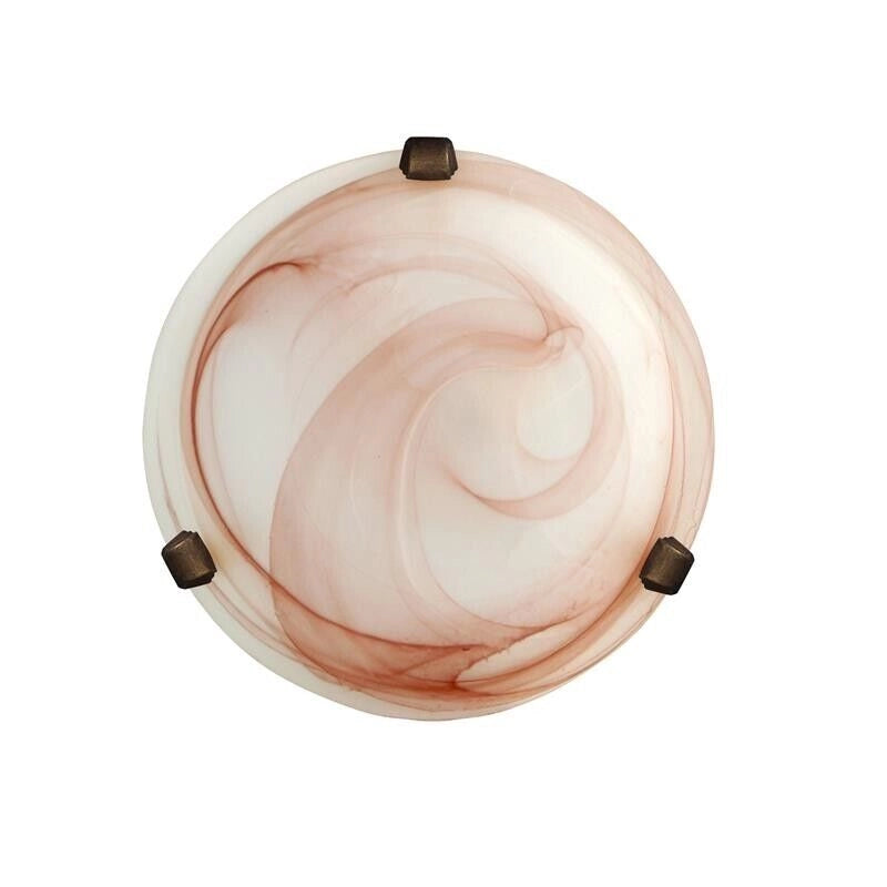 DUNA LAMPADA PLAFONIERA DA SOFFITTO E27 1 LUCE 40CM TABACCO