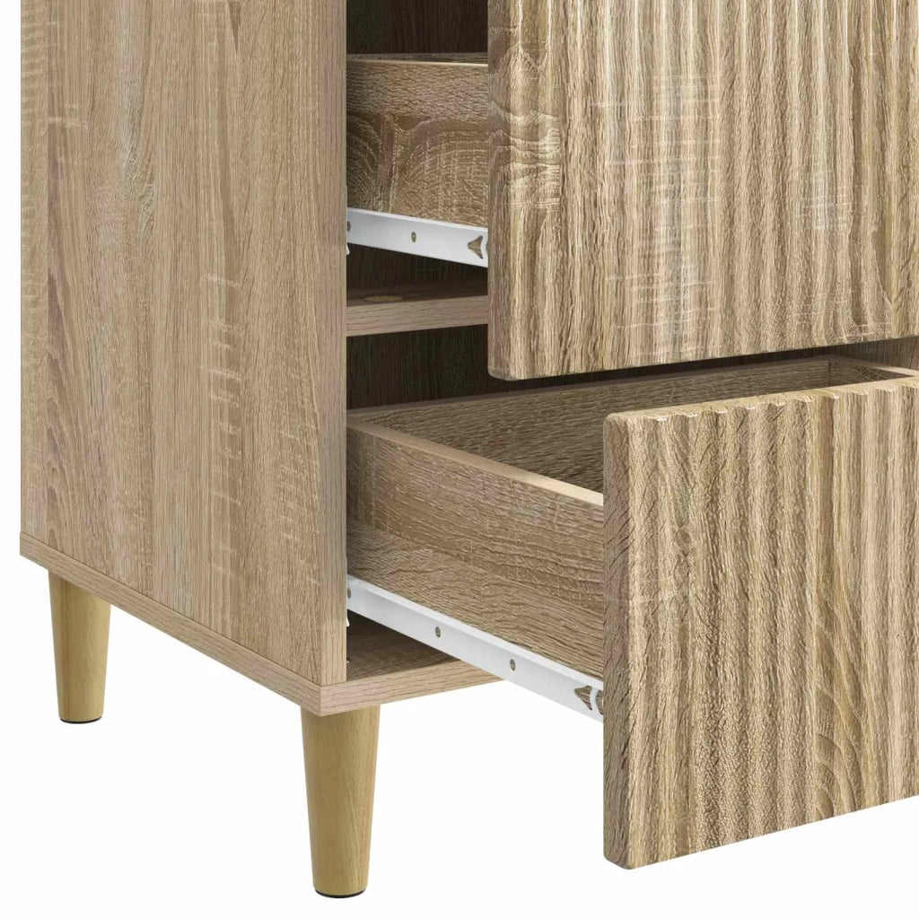 Comodino | Armadio da Notte | Mobiletto da notte con cassetto Rovere Sonoma 43 x 41 x 66,5 cm