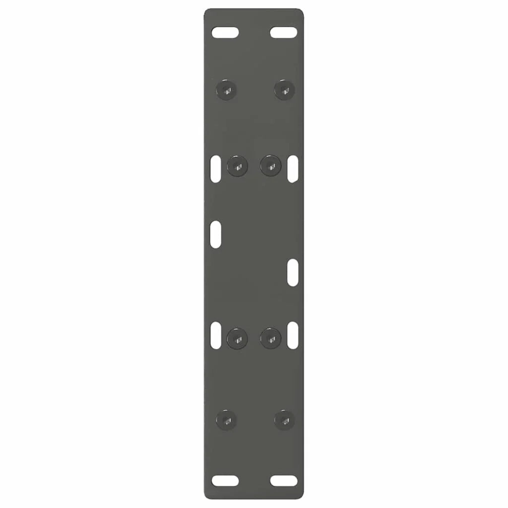 Set di 2 gambe per tavolino da caffè a forma di A 50 x 30 cm con piedini regolabili design moderno in acciaio antracite 02_0057098
