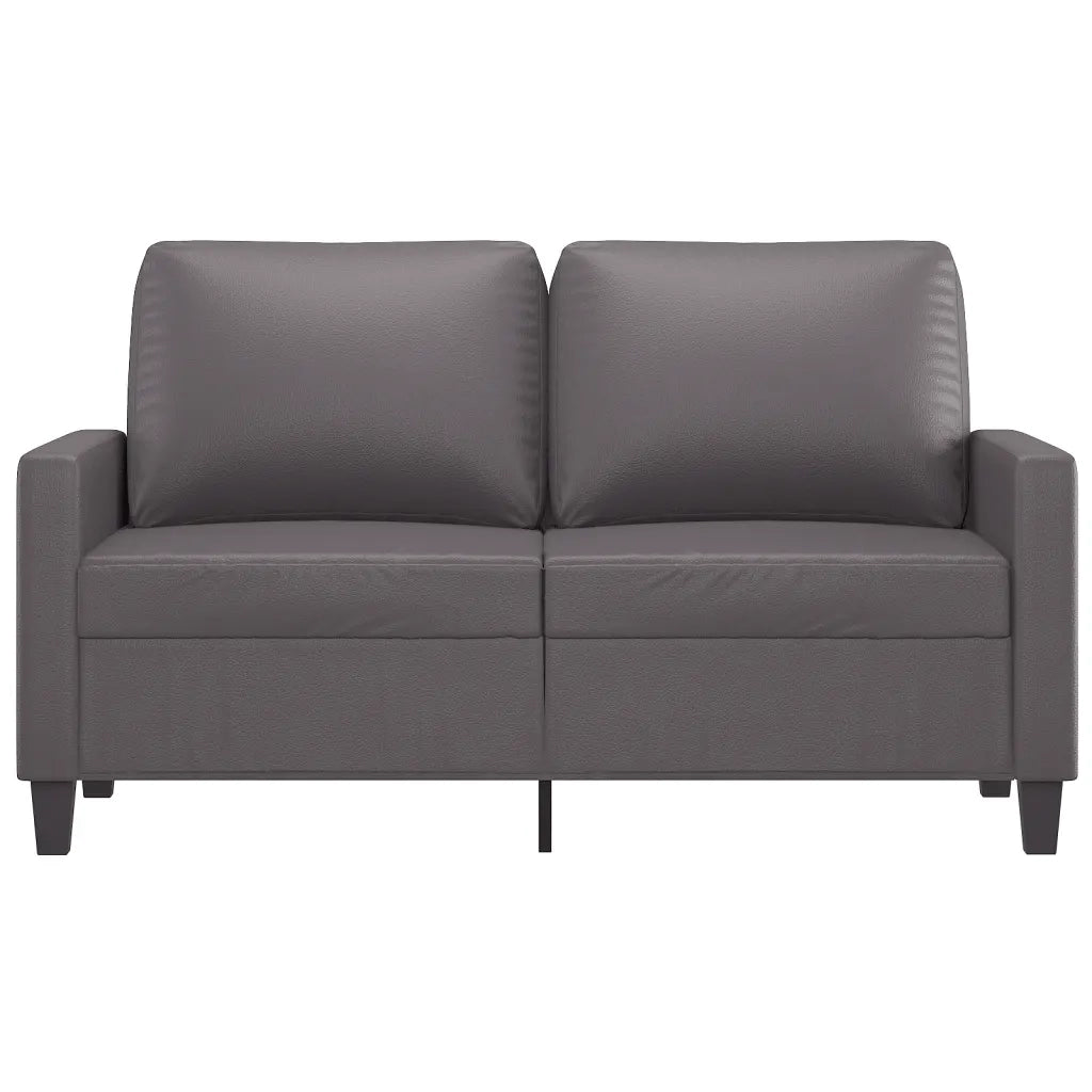 Divano a 2 Posti-Sofa 2 Posti Grigio 120 cm in Similpelle 403456