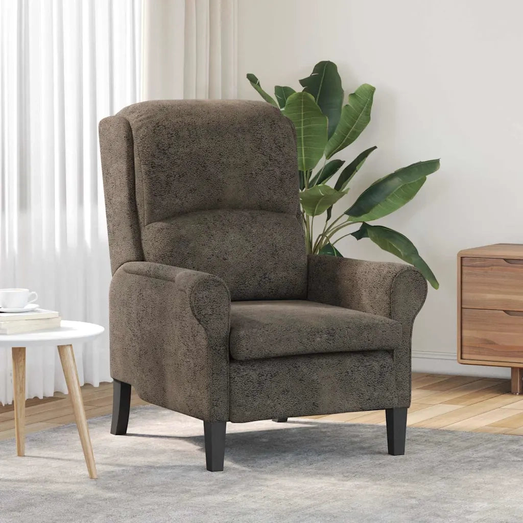 Poltrona-Divano Sedia-Poltroncina Grigio scuro Pelle Sintetica