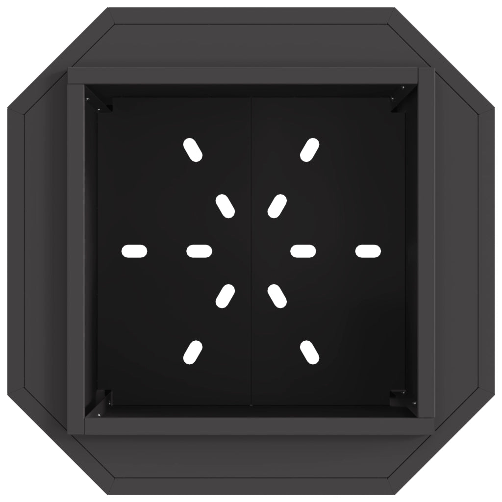 Braciere Senza Fumi Nero 48x48x51 cm in Acciaio di
