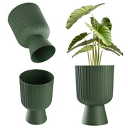 Vaso da fiori KADAX, vaso da fiori da giardino, copertura in plastica, 14 cm, supporto per fiori, verde
