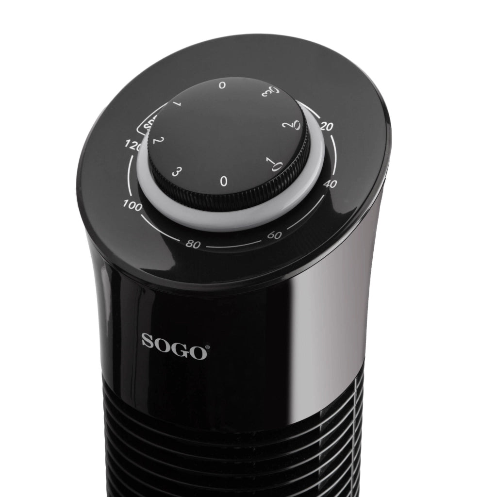 Ventilatore torre colonna oscillante 77cm, 3 velocità temporizatore 2h, funzione turbo 45W silenzioso - SOGO