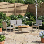 Set da giardino Beige polyrattan 42025105