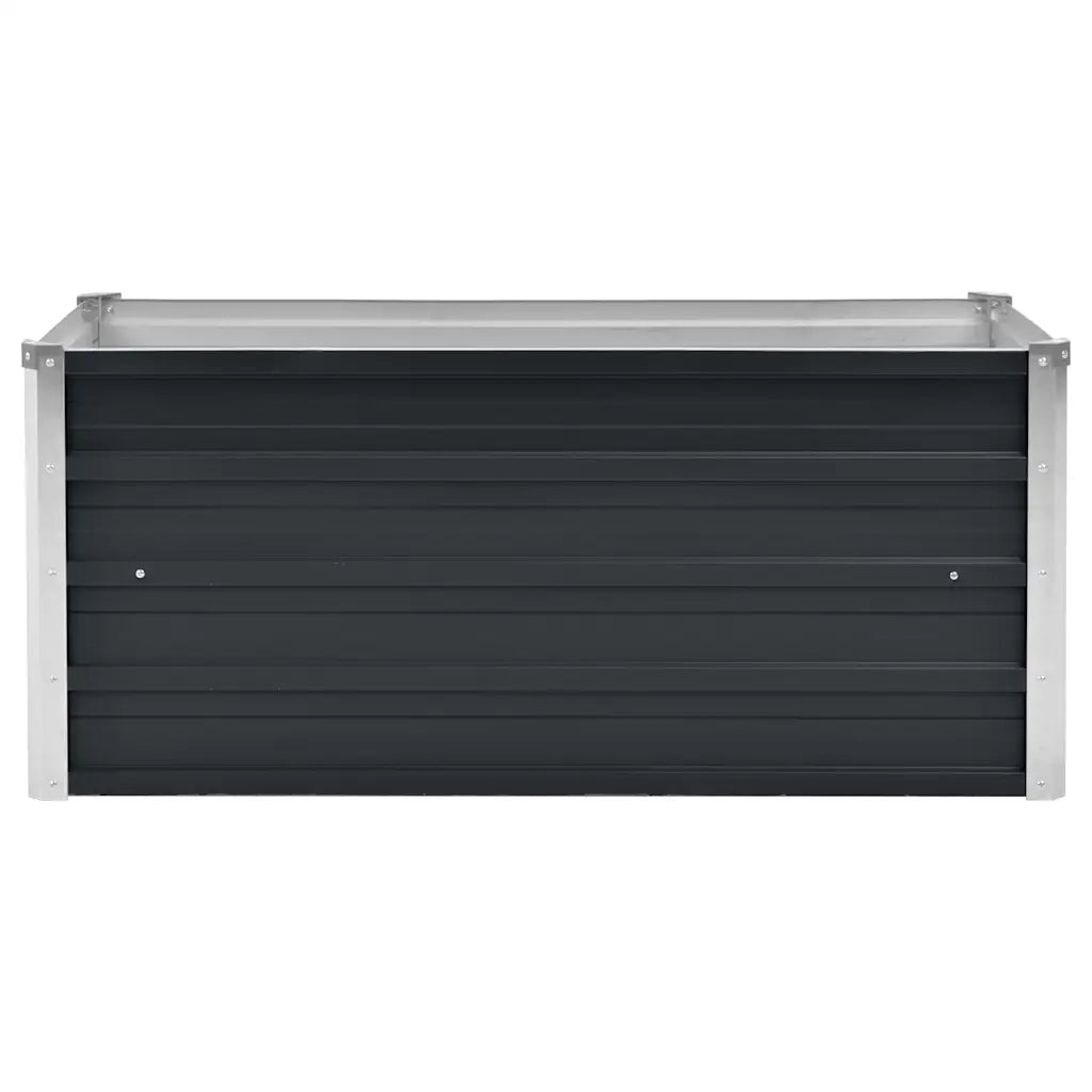 Fioriera per Giardino Antracite 100x40x45 cm in Acciaio Zincato 45733