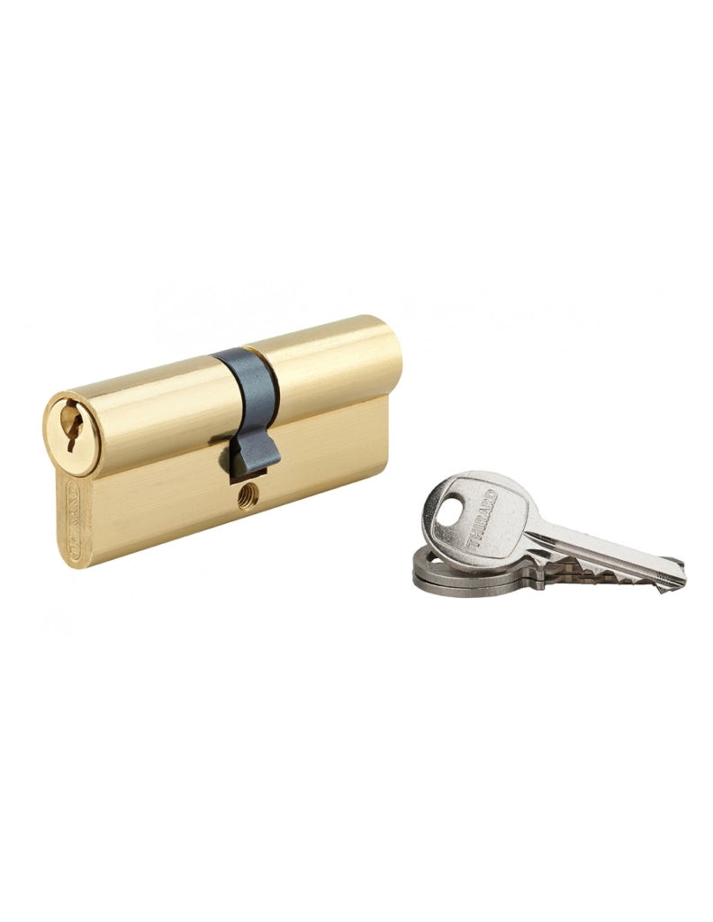 Cilindro europeo SA 40 x 40 mm finitura ottone, 3 chiavi con vite di 45 mm – THIRARD