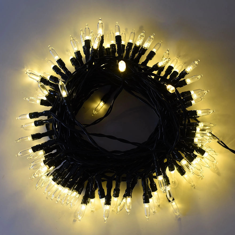 CATENA LUMINOSA 100 LED A BATTERIA CON LUCE CALDA - LUCI NATALIZIE DECORATIVE CON 8 MODALITA' DI ILLUMINAZIONE