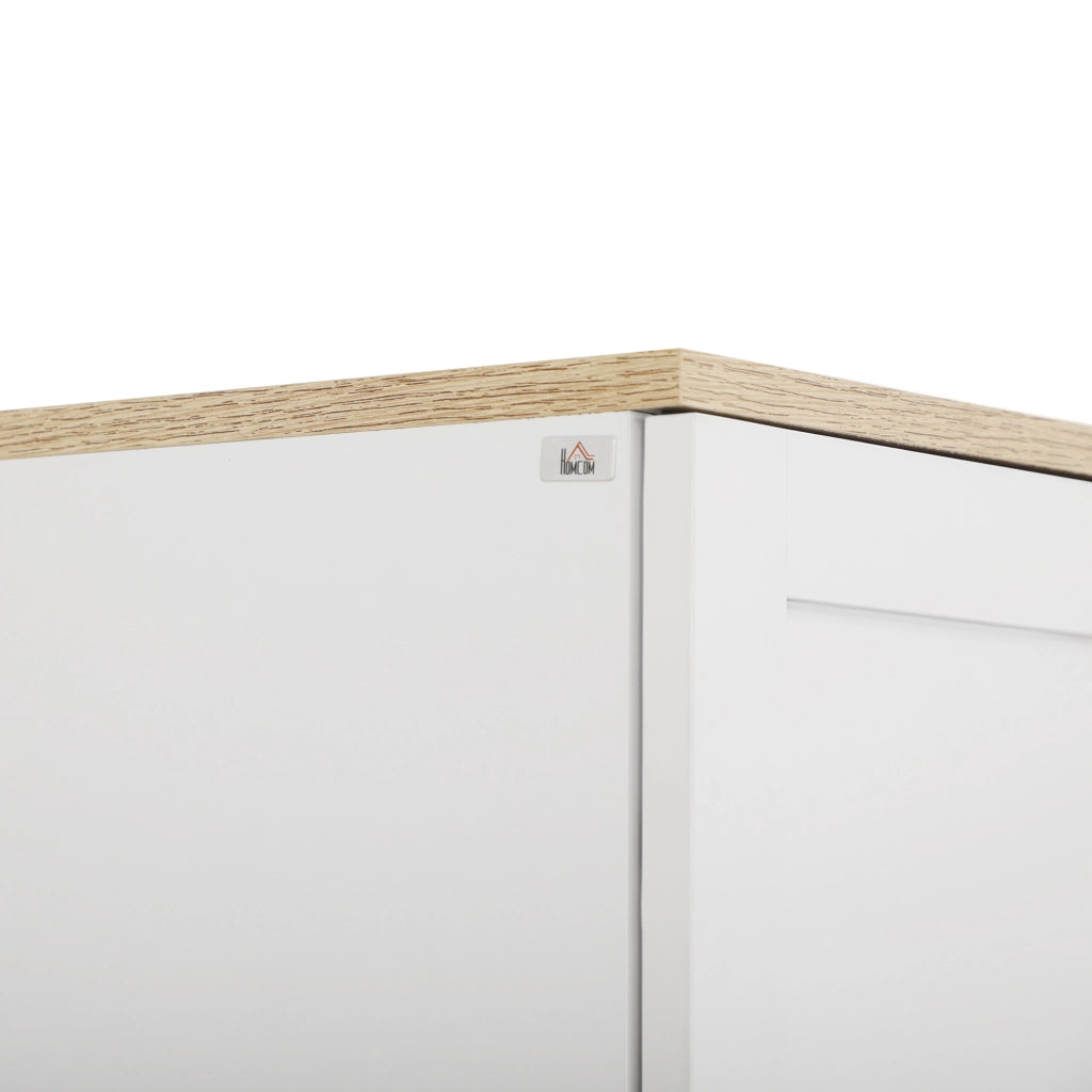 Armadio Cucina Multifunzionale con 4 Porte e Ripiani Regolabili ¨C zephmum ¨C Bianco 60x30x171 cm