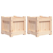 Fioriera aiuola rialzata fioriera aiuola giardino terrazza set da 2 legno di pino massiccio marrone 02_0039044