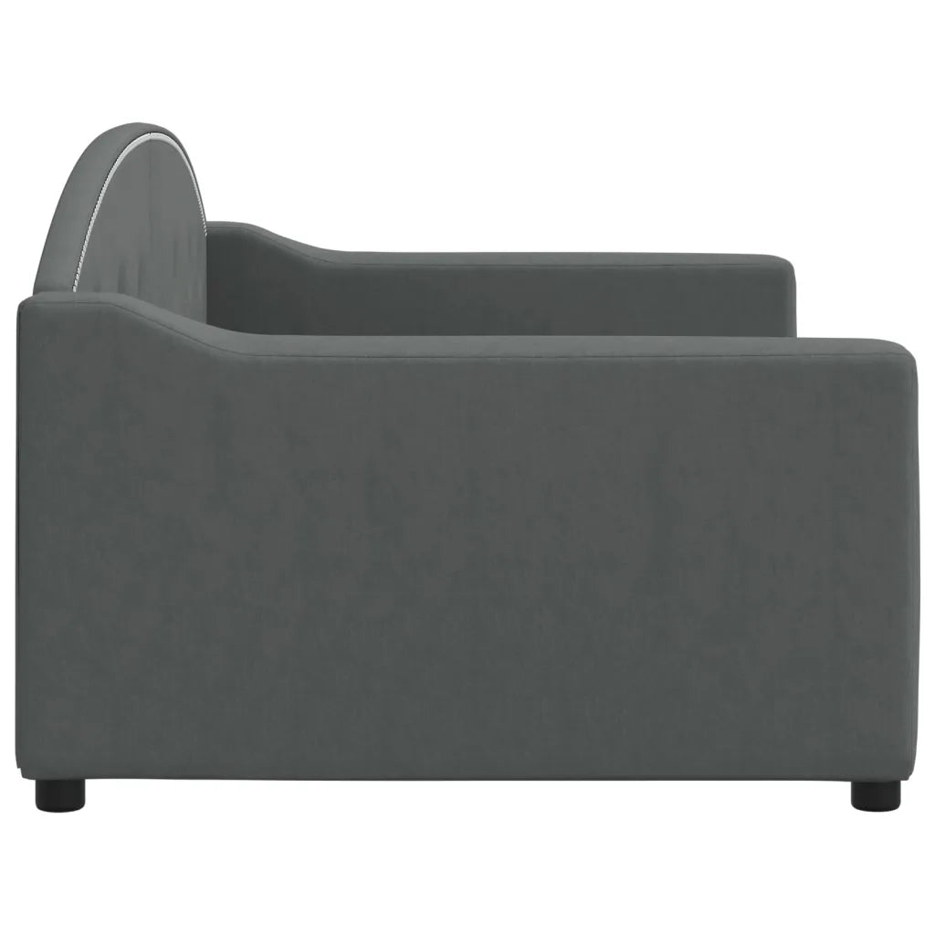 Letto da Giorno Grigio 90x200 cm in Tessuto 354184