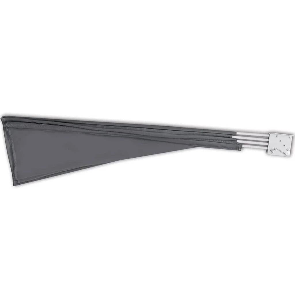Tenda da sole laterale retrattile/schermo privacy per patio giardino terrazza balcone 210 x 210 cm grigio 02_0007060