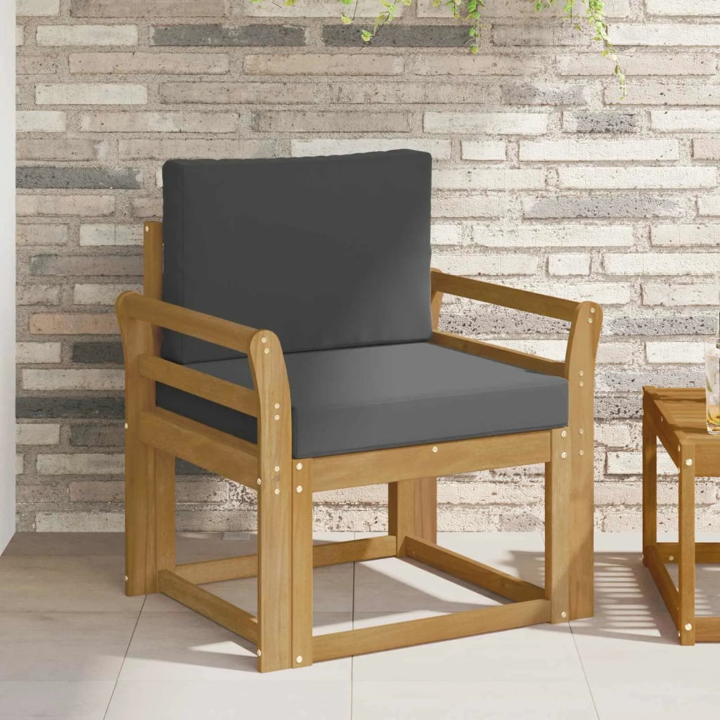 2 Pezzo Set di divani da esterno-Sofa da giardino Poliestere Bianco e Antracite 922771