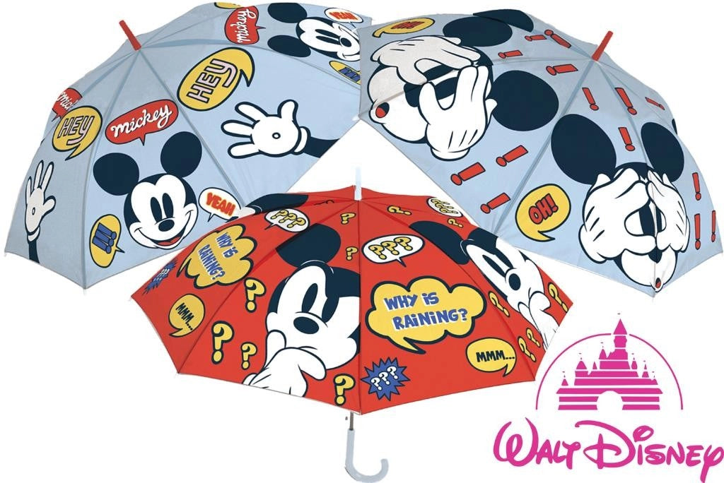 1 Pezzo Ombrello da Pioggia Baby Disney Automatico Topolino 3 Decori