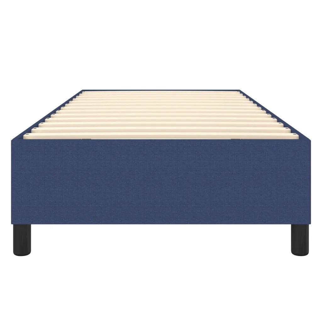 Struttura Letto a Rete a Molle-Giroletto Blu 80x200 cm in Tessuto 282982