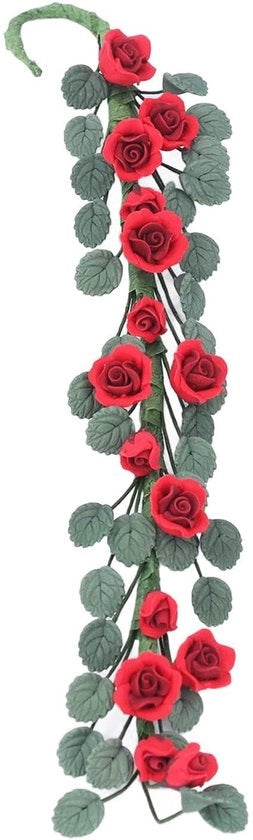 Decorazione per Miniatura con Fiori Artificiali - Disegno Realistico - Manufatto Artigianale - Atmosfera Romantica