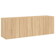 Mobile TV multimediale da parete mensola TV credenza TV per sala da pranzo soggiorno camera da letto 2 pezzi rovere Sonoma 60 x 30 x 41 cm marrone 02_0029000