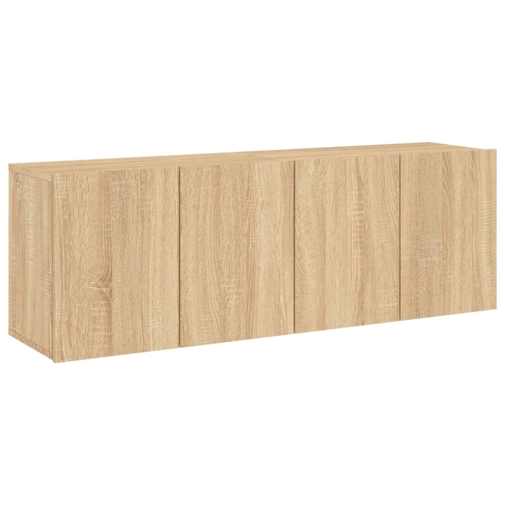 Mobile TV multimediale da parete mensola TV credenza TV per sala da pranzo soggiorno camera da letto 2 pezzi rovere Sonoma 60 x 30 x 41 cm marrone 02_0029000
