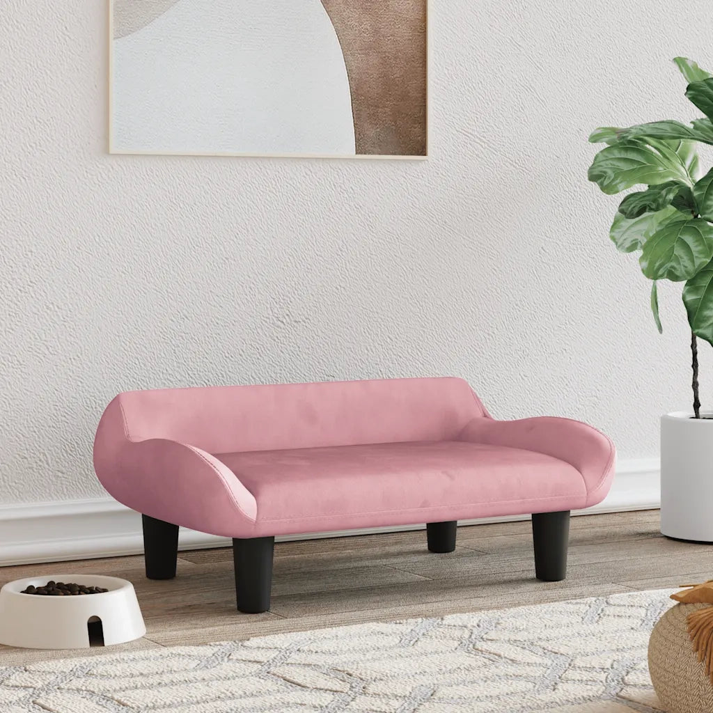 Lettino per Cani Rosa 70x40x24 cm in Velluto CFW8661162