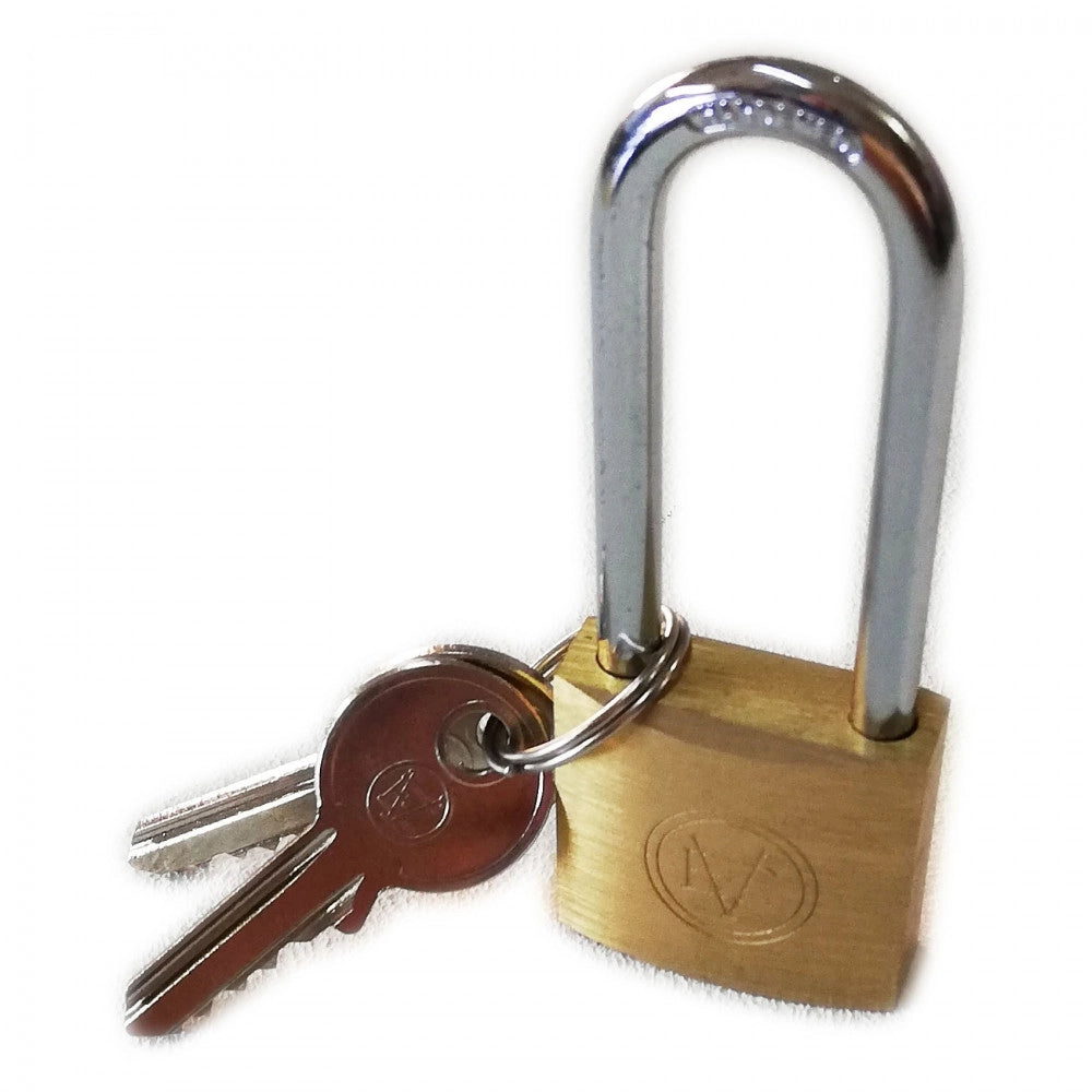 Lucchetto arco lungo in ottone, scegli se  30mm