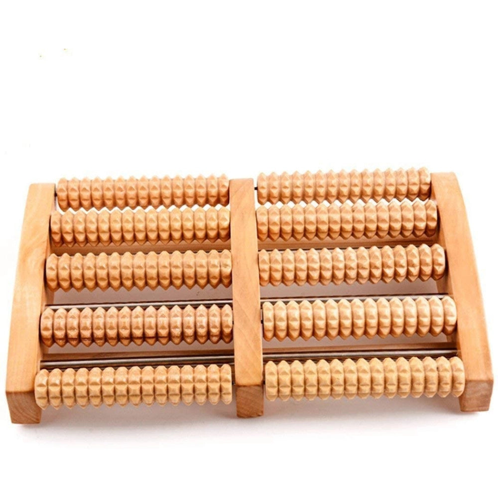 Trade Shop - Massaggiatore Per Riflessologia Plantare Piedi Mani Rullo In Legno Agopressione -