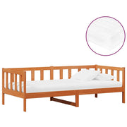 Letto Giorno con materasso Marrone Cera e Bianco 90 x 200 cm 3422775