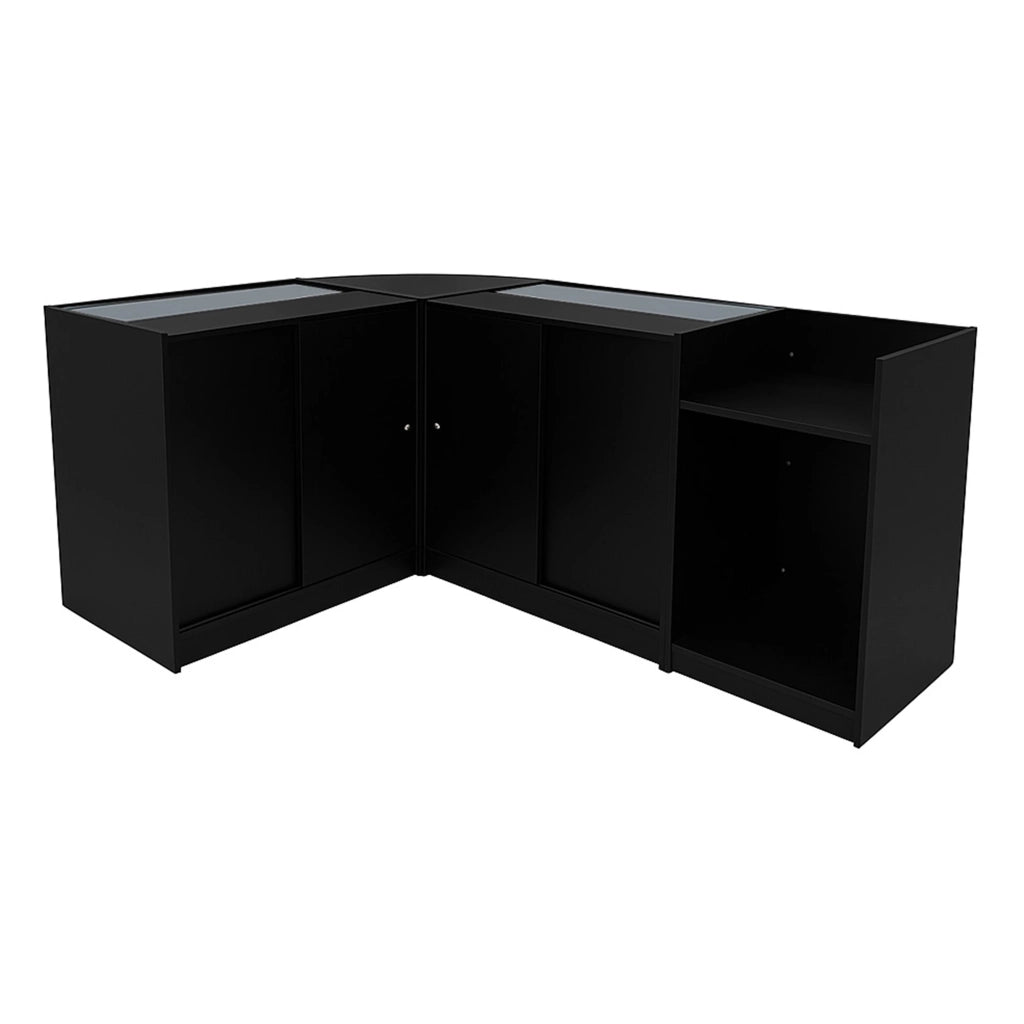 Set Banconi Neri Gravity LED B900 C900 CM60 TB60 con Vetrina e Serratura