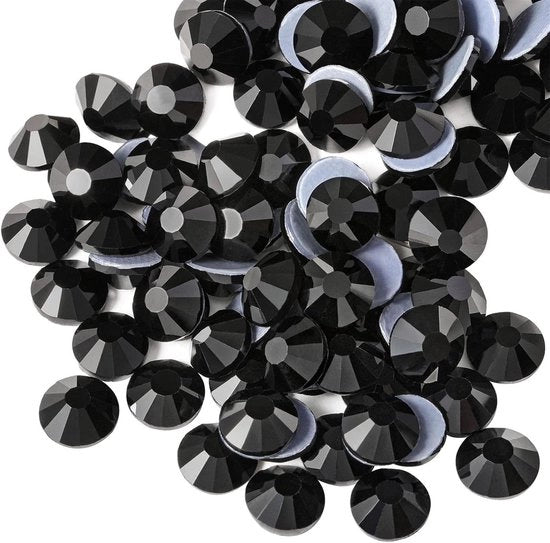 Set di strass in vetro per applicazioni calde nero SS16 3.8-4.0mm per attività di fai da te - 1440 pezzi