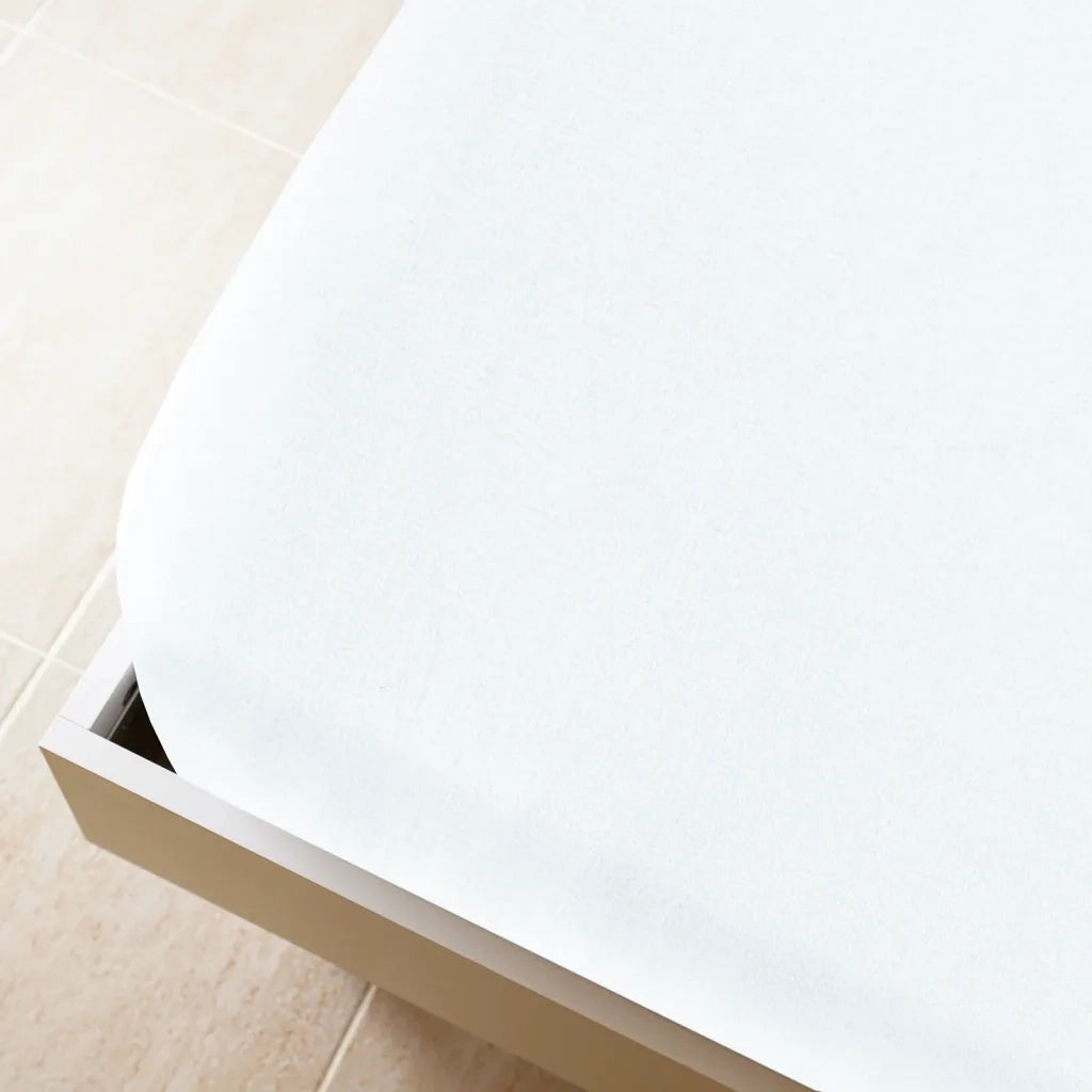 Lenzuolo con Angoli Jersey Bianco 100x200 cm Cotone CFW2803253