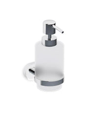 Dispenser sapone da parete YUKON in vetro e ottone bianco cromo 200 ml